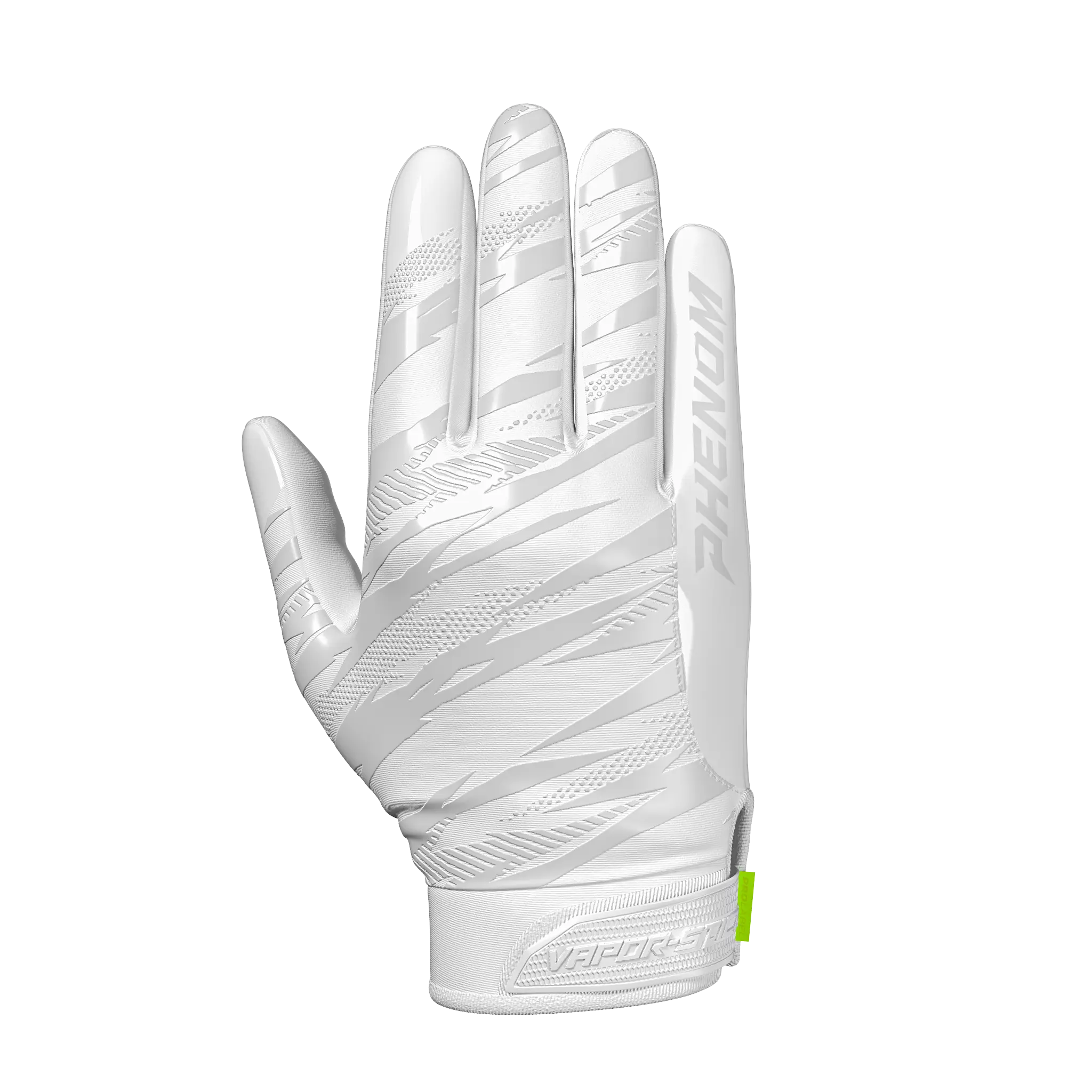 Pro Label Adult Football Gloves with Battle Torn Lycra Backhand, All-Weather Nonslip Silicone Palm, Adjustable for Skill Positions & Flag Football, Football Equipment, Kelly Green