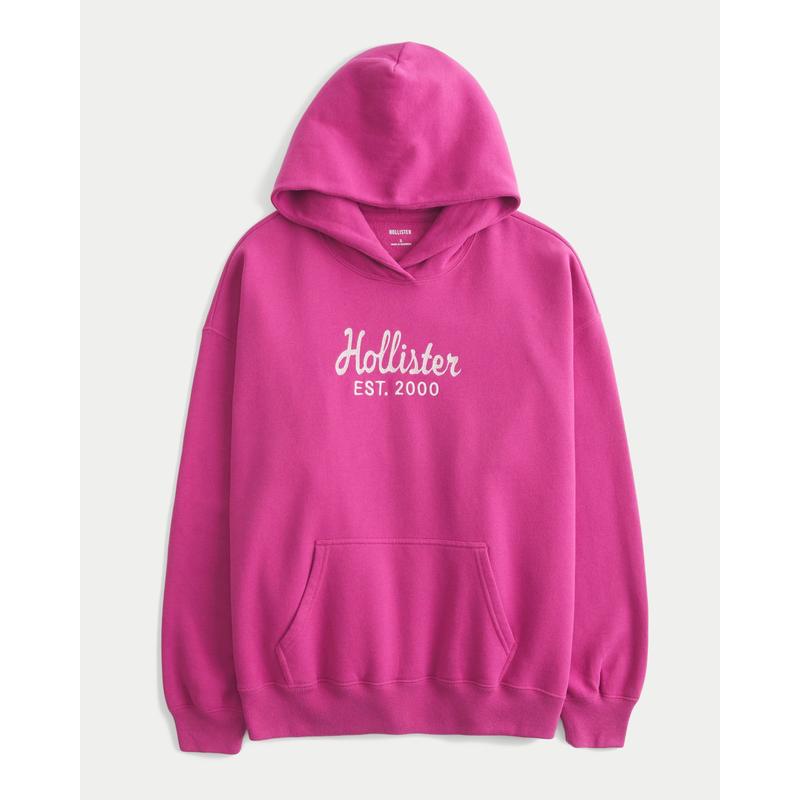 Hollister Feel Good Oversized Logo Graphic Hoodie