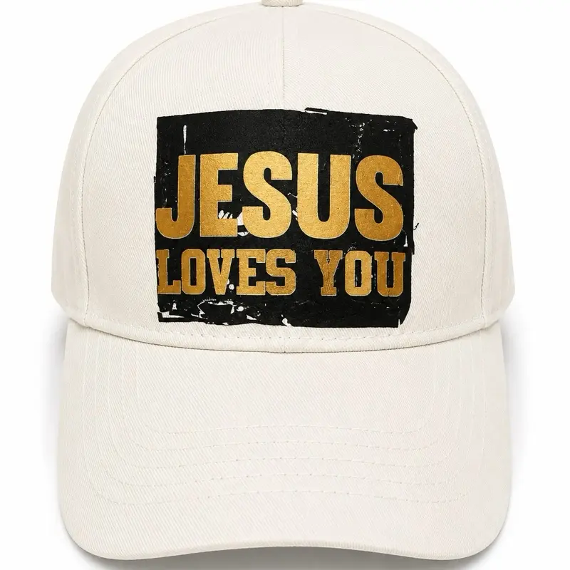 JESUS LOVES YOU Special Edition Baseball Cap | Adjustable Medium Snapback Hat | Unisex Christian Cap