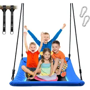 700lb Giant 60" Skycurve Platform Tree Swing for Kids and Adults with 2 Hanging Straps - Blue (Patented)
