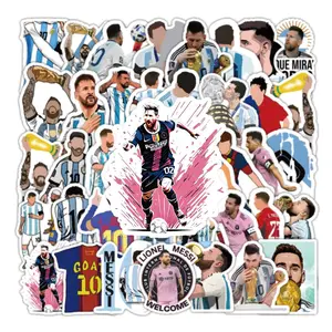 50Pcs Football Theme Stickers Pack Cartoon Sports Fan Vinyl Decals for Water Bottle Laptop Phone Case Skateboard Helmet Luggage Scrapbook Journal DIY Decor Waterproof Aesthetic Sticker Set Spring Gift Party Favor Craft Supplies