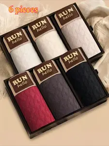 Men's Waffle Knit Underwear Set, Spring New Fashion, Skin-Friendly Breathable Large Size, Casual Sport Briefs for All Seasons