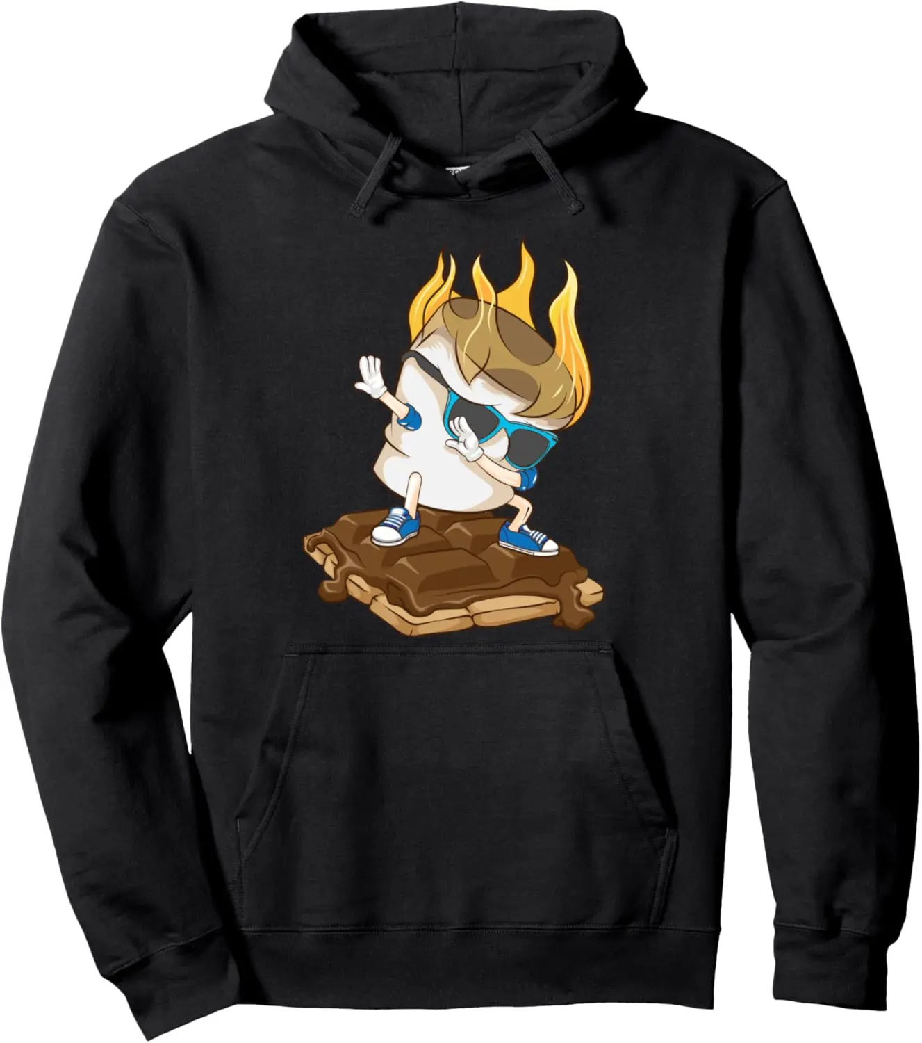 Funny Dabbing Marshmallow Smores | Cool Camping Dance Gift Pullover Hoodie