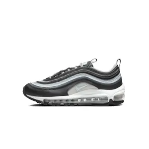 Nike Grade School Athletic Footwear, Air Max 97 "BLACK IRON GREY" Shoe, Performance Sneaker, Training Trainer (Style Code: 921522-033)