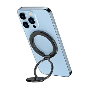 Magnetic Phone Ring Holder with 360° Rotation, Folding Phone Finger Grip, Compatible with iPhone and Samsung, Magnetic Phone Stand