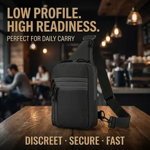 Tactical Hidden Carry Shoulder Chest Holster Bag Multi-Purpose Concealed Carry Handgun Pouch Outdoor Travel Range Daily Everyday Casual Wear Portable Utility Crossbody Pack