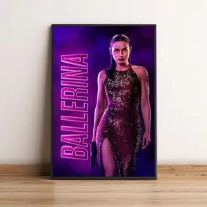 Ana de Armas Ballerina Movie Poster, John Wick Inspired Action Film Art Print, Spy Thriller Glossy Large Format Decor, Perfect Gift