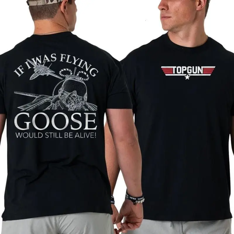 Top Gun Goose Quote Graphic T-shirt, Trending Aviation Design for Military Supporters, Streetwear Tee for Vacation and Everyday Wear
