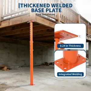 18000 lbs Heavy Duty  56"-100" Height Range  Adjustable  Heavy Duty Adjustable House Floor Jack – 18,000 lbs Capacity – Joist Beam Lifter  Basement Leveling Support –