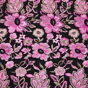 Genevieve Embroidered Mesh Fabric | Blue Moon Fabrics