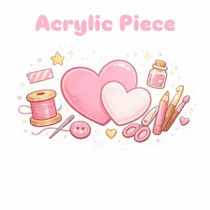 JFKreations Acrylic Flat-back 1 Piece - Versatile Craft & Decor Accessory Made of Acrylic Material Flat-back Design Ideal for Various Uses