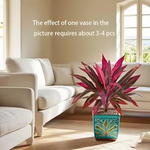 Large Realistic Boston Fern and Dragon Tree Plants, Vibrant / Leaves, Durable Plastic Material, Outdoor Simulation, Garden Decor