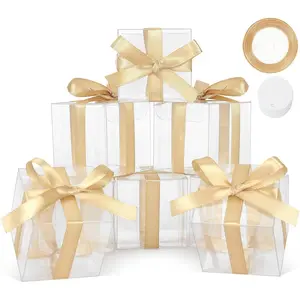 5x5x5 Inches  Boxes 35 count  Cupcake Boxes Plastic  Boxes with , Party Favor Boxes for Wedding Favors  Shower