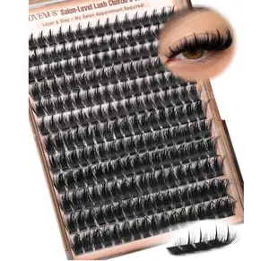 Goddvenus Manga Lash Clusters With Spikes Wispy Cluster Eyelash Extensions Fluffy Anime Eyelashes Clusters Reusable Faux Mink Fairy Individual Lash Extension (D Curve 12-18mm 204 pieces)