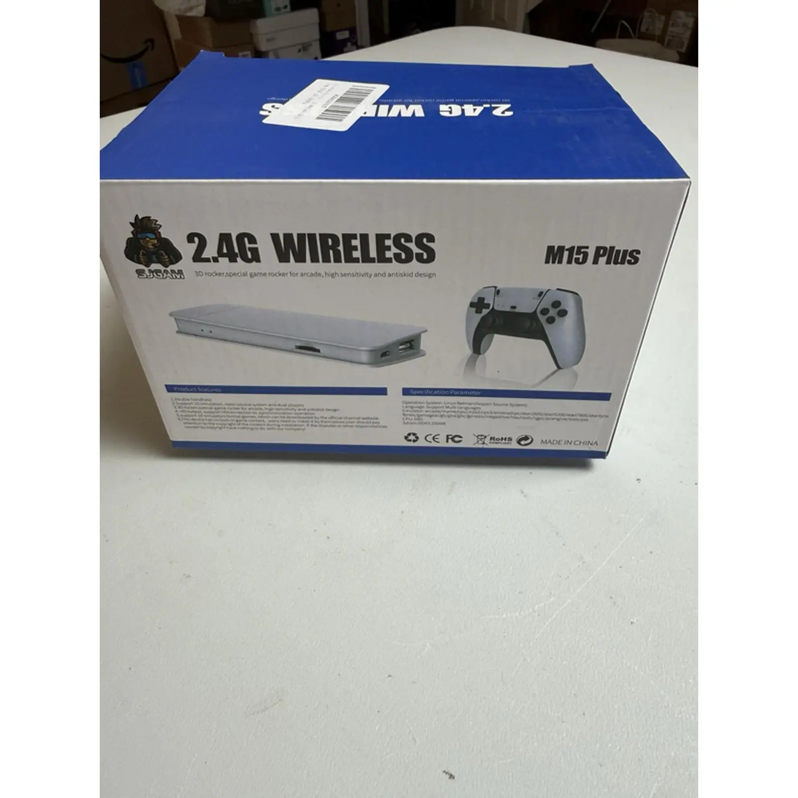 2.4G Wireless M15 Plus Gaming Stick with Built-in Games Two Controllers and Cables Included for Enhanced Gaming Experience