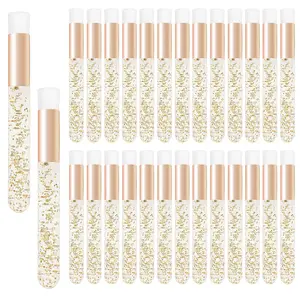 30PCS Crystal Lash Extension Cleanser Shampoo Brushes Peel Off Blackhead Brush Remover Tool,Nose Pore Deep Cleaning Brush For Eyelash Extensions (glittler gold)