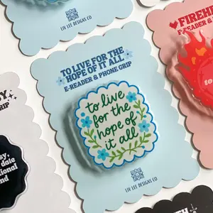 Kindle Grip August Acrylic Phone Holder MagSafe Compatible with Strong Magnetic Attachment & Adapter Ring for Secure Handling and Stylish Look