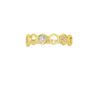 14k Honeycomb Ring
