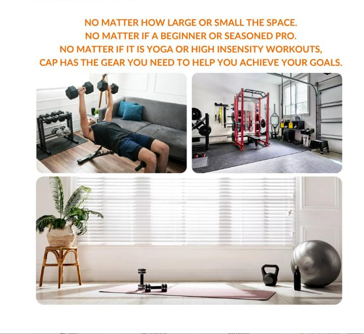 Barbell 20lb Coated Rubber Hex Dumbbell - Pair for Home Gym Fitness