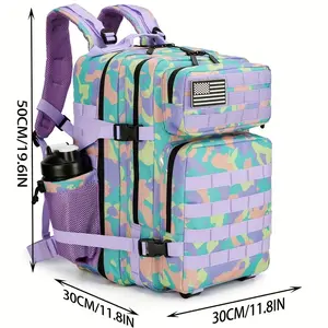 11.89gal Tactical Assault Backpack with Molle Waterproof Rucksack Canvas Backpack Suitable for Tactical Backpack