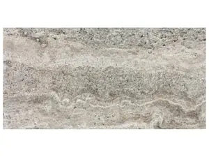 12 X 24 In Silver Ash Filled & Honed Veincut Travertine