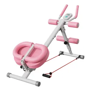 Adjustable abdominal training machine, equipped with a liquid crystal display, suitable for women who use home fitness equipment. Foldable sports equipment fitness apparatus.