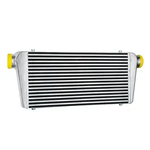 Alloyworks 1000HP 24"x12"x4" Aluminum Turbo Intercooler 3" Inlet / Outlet 76mm 5-50PSI Silver