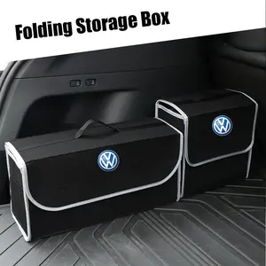 Car Storage Bag Trunk Folding Organizer Felt Box for Volkswagen Golf 4motion Mtm Blue Sport Polo CC Beetle Passat Tiguan Alltrack