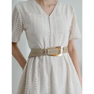 Irregular Buckle Braid Belt