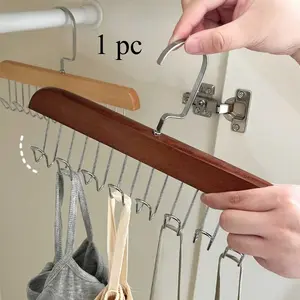 Eight-hook multi-functional plastic clothes hanger household clothes hook to dry underwear camisole bag storage hanging display rack Multifunctional Hanger.
