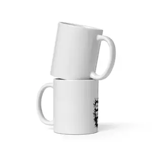 White glossy mug