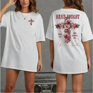 Hard Fought Hallelujah Shirt, Hard Fought Heart Felt Been Through Hell Hallelujah, Floral Christian Tee, Easy to Wear, Just Throw