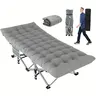 U-mi Foldable Camping Cot with Mattress & Cushion - 1200D Double-Layer Wear-Resist Oxford Fabric, Portable Outdoor Seating, Quick Open, Easy Fold, Stable, Relaxing Breathable Indoor Guest Bed, Carry Bag Included