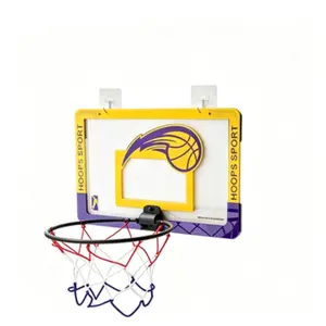 Indoor Foldable Basketball Hoop, Portable Basketball Goal, Kids Door Mount Office Basket, Teen & Adult Mini Hoop, Room Door Basketball, Includes 1 Ball