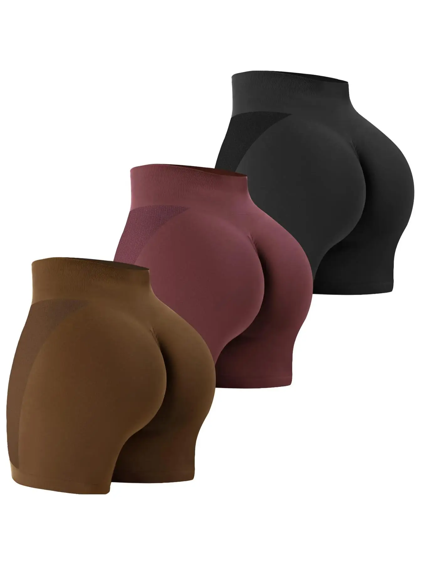 Women's 3pcs Shapewear Shorts Tummy Control High Waist Butt Lifting Scrunch Seamless Shapewear Bottoms