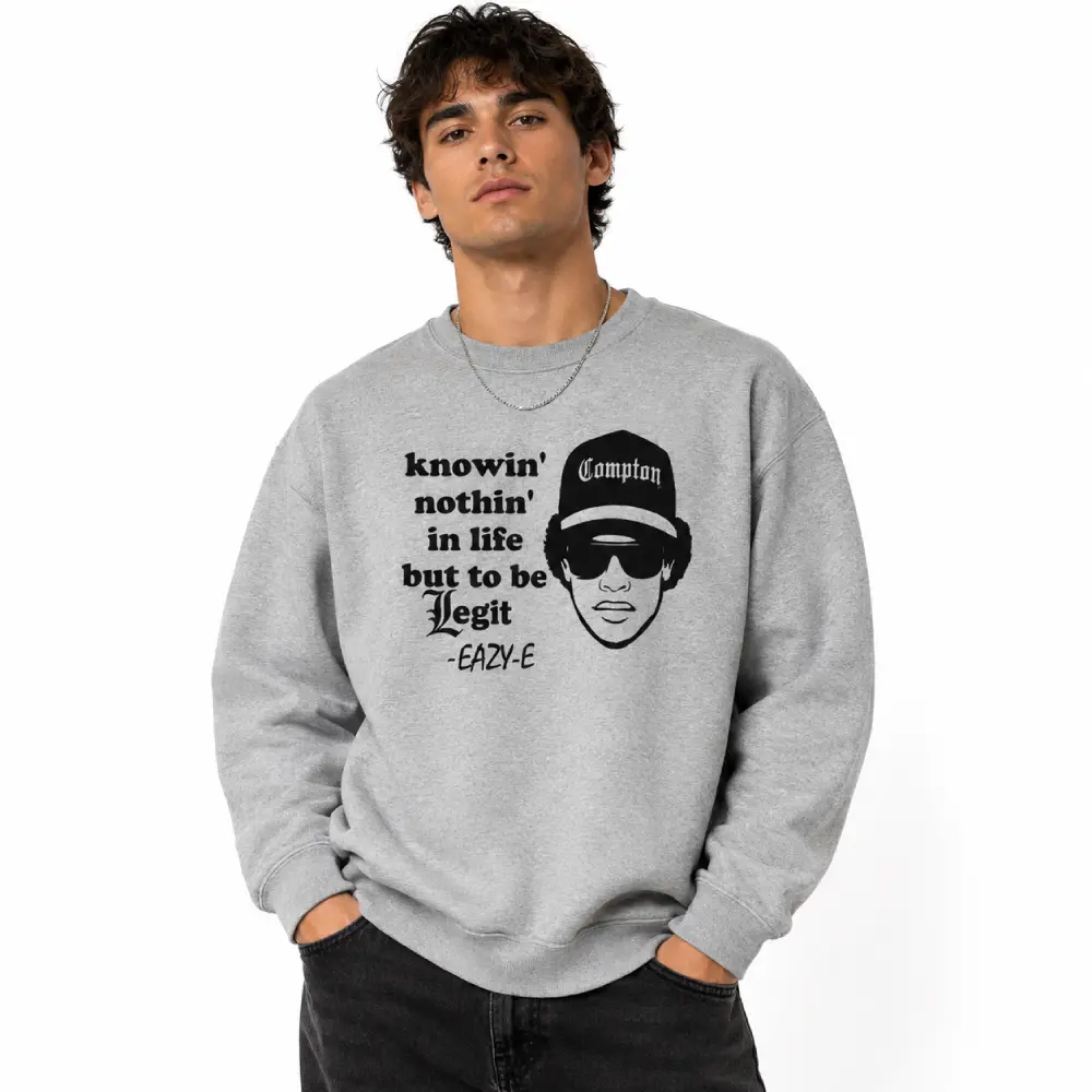 Eazy E Sweatshirt Vintage Hip Hop Graphic Crewneck 90s Rap Unisex Gift