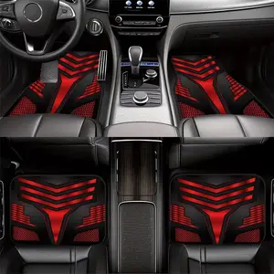 4pcs Universal Car Floor Mats, Thickened Printed Design, Fun Interior Decor, Car Accessory, Auto Accessories, Fits Most Cars, Tesla, Suvs, Halloween & Christmas Gift