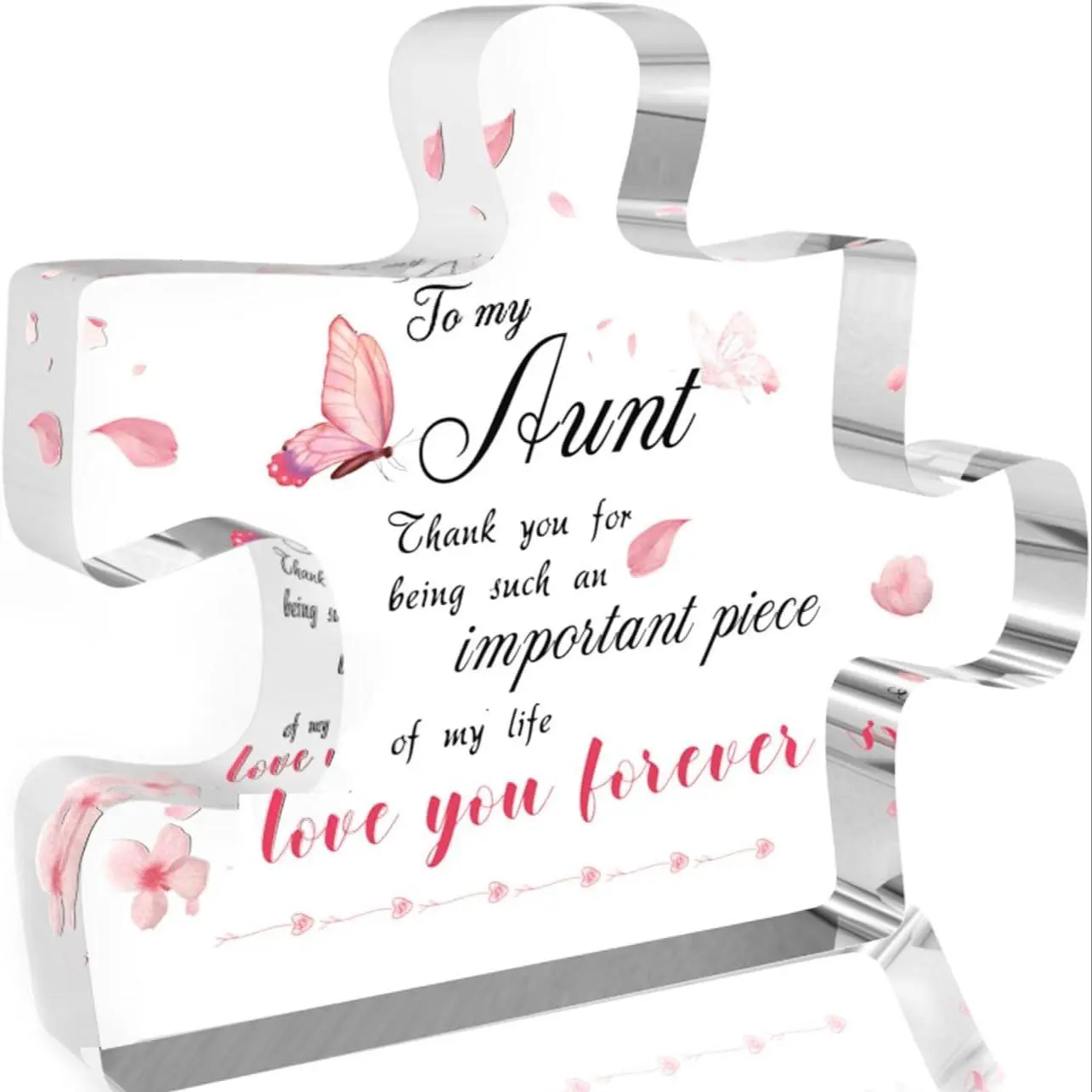 Auntie Gift Ideas,Best Aunt Ever Mother's Day Christmas Valentines Birthday Gifts for Aunt, Presents for Aunts Women from Niece Nephew Gift Ideas,Acrylic Decor Plaque, Acrylic Plaque Sign, Decorative Plaque,Acrylic Desktop Decoration