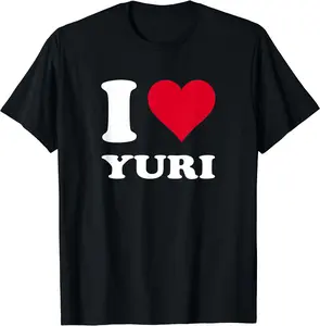 Red Heart I Love Yuri T-Shirt