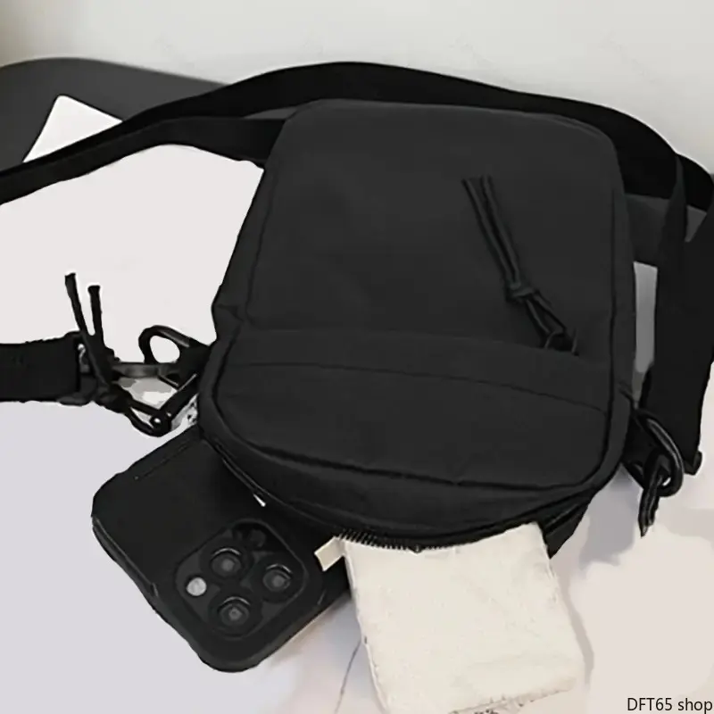 Unisex Multifunctional Crossbody Bag - Trendy Shoulder Flat Sling Everyday Cell Phone Carryall, Lightweight Solid-Color with Compact Storage for Daily Travel, Outdoor Use, Everyday Bags, Minimalist