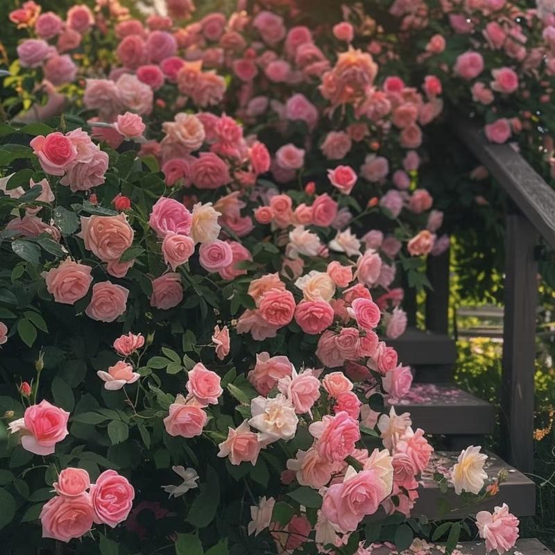 Labor Day Sale】Pink Mixed Climbing Rose Seed-Vibrant Multicolor Blooms ...