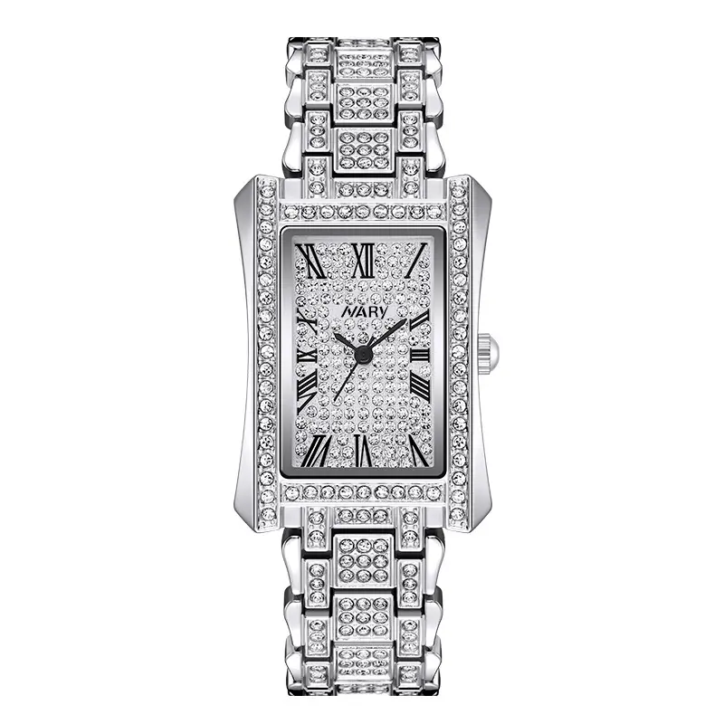 silver shell white surface steel band