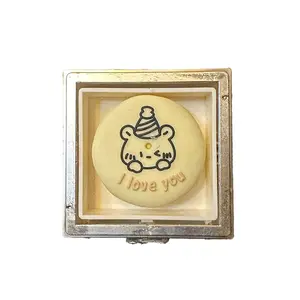 Bear Flip Ring Boxs Surprise Little Bear Cake Ring Box Candle Lighting Birthday Gift for Valentine's Day Packaging Surprise Box, "I LOVE YOU", No Candles Included