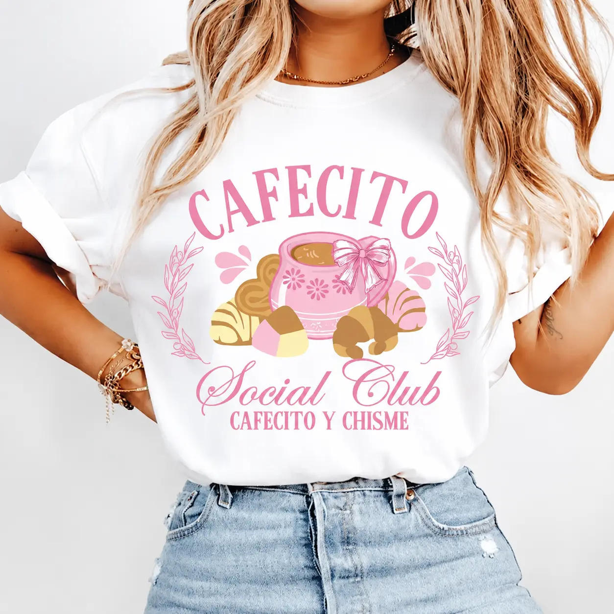 Cafecito Social Club, Latina Shirt, Cafecito Y chisme, Spanish T-Shirt, Iced Coffee Social Club Shirt,Trendy coffee T-Shirt