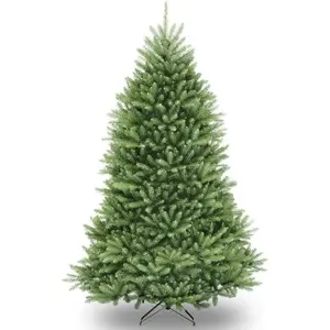 Artificial Christmas Tree, 4.5Ft Premium Unlit Hinged Design, Dense Branches Realistic Holiday Décor​ w/Easy Assembly, Base