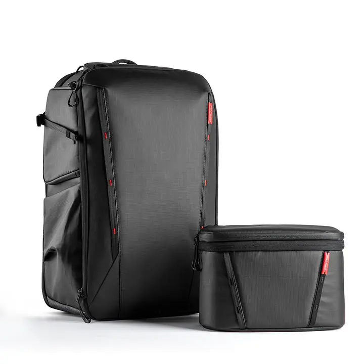 PGYTECH OneMo 2 35L Backpack with Shoulder Bag(Space Black)- High-Performance Back Panel & Wide Waist Strap - Secure Fit & Easy Customization - Anti-Theft YKK Zipper - Patented Power-Indicating Pocket - Secret AirTag Pocket, Camo Backpacks, Hidden Compart