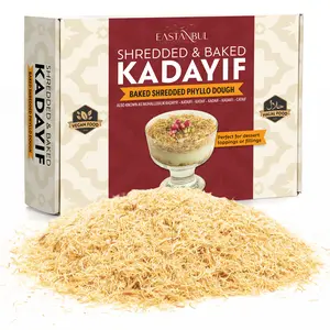 Eastanbul Shredded Kataifi Dough, Baked Kadayif Pastry, 250g (8.8oz), Fine Fillo Dough for Kunafa, Desserts, Topping & Dubai Chocolate