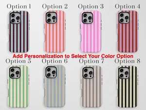 Custom Color Striped Tough Magsafe Phone Case Retro Lines, Trendy Aesthetic Cute Gift Idea for iPhone  - Unisex Phone case
