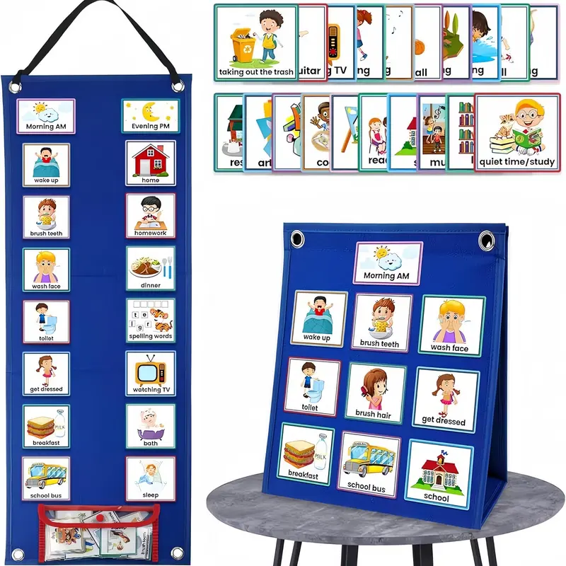 Visual Schedule Board, Autism Learning Materials, Special Education Communication Tool, Kids Chore Chart, Visual Behavior Aid, Classroom Supplies Charts