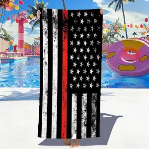 Beach Towel Features A National Flag Print. It'S Quick-Drying, Absorbent, and Lightweight, Perfect for the Beach, Pool, Shower, and Travel. It Can Also Be Used As A Sofa Blanket, Showcasing A Stylish Look.